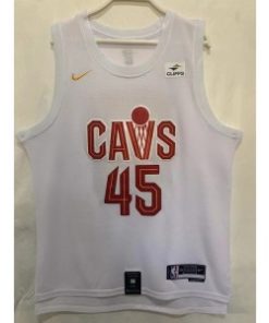 Cavaliers 45 Donovan Mitchell White Men Jersey