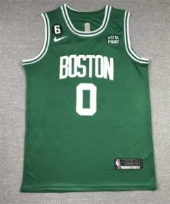 Celtics 0 Jayson Tatum Green 2022-23 New Men Jersey