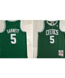 Celtics 5 Garnett M&N Throwback Basketball Men Jersey