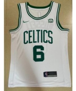 Celtics 6 Bill Russell White Men Jersey