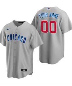 Chicago Cubs Active Player Custom Gray Cool Base Stitched Baseball Jersey