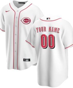 Cincinnati Reds Active Player Custom White Cool Base Stitched Baseball Jersey