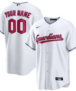 Cleveland Guardians Active Player Custom White Cool Base Stitched Baseball Jersey