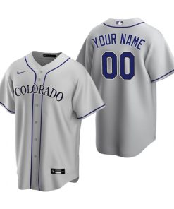 Colorado Rockies Active Player Custom Gray Cool Base Stitched Baseball Jersey
