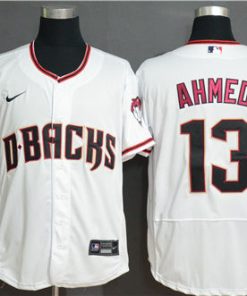 Diamondbacks 13 Nick Ahmed White Jersey