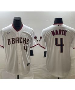 Diamondbacks 4 Ketel Marte White Cool Base Men Jersey