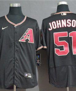 Diamondbacks 51 Randy Johnson Black Jersey