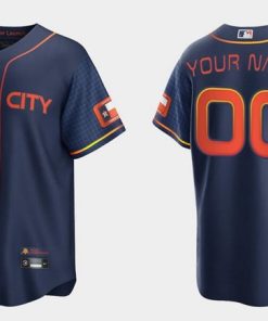 Houston Astros Active Player Custom Navy City Connect Cool Base Stitched Jersey