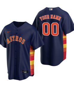 Houston Astros Active Player Custom Navy Cool Base Stitched Jersey