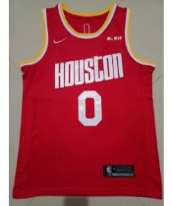 Houston Rockets 0 Green Red Men Jersey