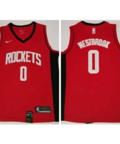 Houston Rockets 0 Russell Westbrook Red Men Jersey