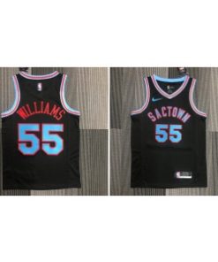 Kings 55 Jason Williams Black Men Jersey