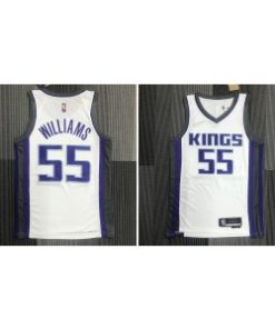 Kings 55 Jason Williams Whiet Men Jersey