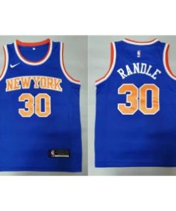 Knicks 30 Julius Randle Blue Men Jersey