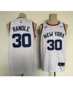 Knicks 30 Julius Randle White Men Jersey