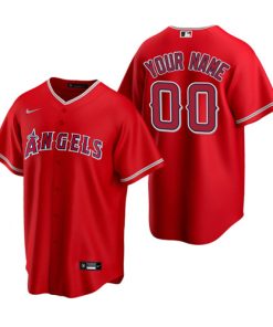 Los Angeles Angels Active Player Custom Red Cool Base Stitched Jersey