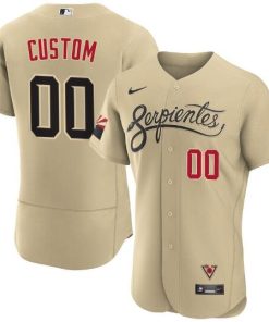 Men's Arizona Diamondbacks ACTIVE PLAYER Custom Gold City Connect Flex Base Stitched MLB Jersey