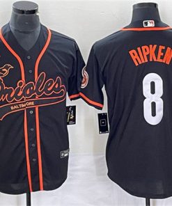 Men's Baltimore Orioles #8 Cal Ripken Jr. Black City Connect Cool Base Stitched Jersey