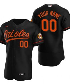 Men's Baltimore Orioles ACTIVE PLAYER Custom Black Flex Base Stitched Jersey