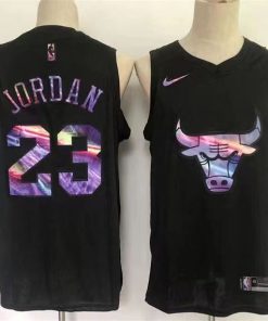 Men's Chicago Bulls #23 Michael Jordan Black Stitched Basketball Jersey1