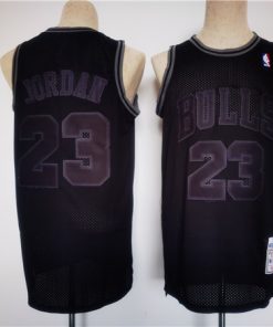 Men's Chicago Bulls #23 Michael Jordan Black Stitched Basketball Jersey2