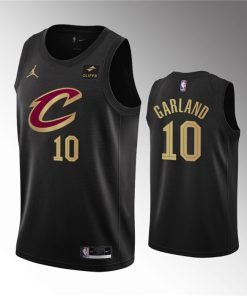 Men's Cleveland Cavaliers #10 Darius Garland Black Statement Edition Stitched Basketball Jersey