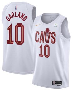 Men's Cleveland Cavaliers #10 Darius Garland White Stitched Jersey