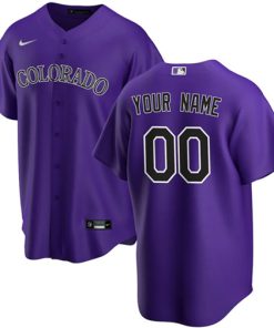 Men's Colorado Rockies Active Player Custom Purple Cool Base Stitched Baseball Jersey