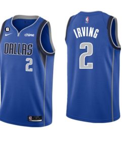 Men's Dallas Mavericks #2 Kyrie Irving Blue Icon Edition Stitched Basketball Jersey