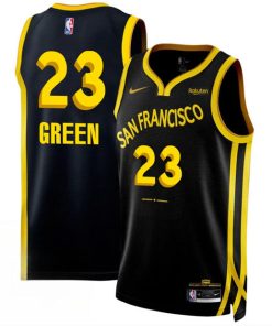 Men's Golden State Warriors #23 Draymond Green Black 2023-24 City Edition Stitched Basketball Jersey