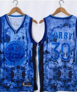 Men's Golden State Warriors #30 Stephen Curry Blue Select Series Stitched Basketball Jersey