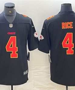Men's Kansas City Chiefs #4 Rashee Rice Black Vapor Untouchable Limited Stitched Football Jersey