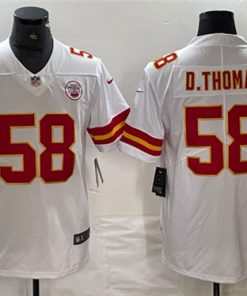 Men's Kansas City Chiefs #58 Derrick Thomas White Vapor Untouchable Limited Football Stitched Jersey