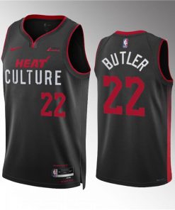 Men's Miami Heat #22 Jimmy Butler Black 2023-24 City Edition Stitched Basketball Jersey