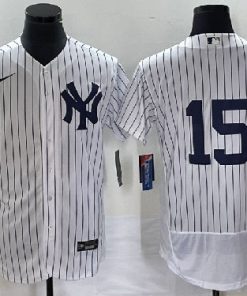 Men's New York Yankees #15 Thurman Munson White Flex Base Stitched Baseball Jersey