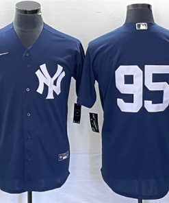 Men's New York Yankees #95 Oswaldo Cabrera Navy Stitched Jersey