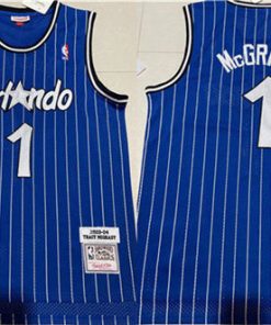 Men's Orlando Magic #1 Tracy McGrady Blue Stitched Jersey