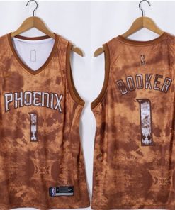 Men's Phoenix Suns #1 Devin Booker Orange 2023 Select Series Stitched Basketball Jersey