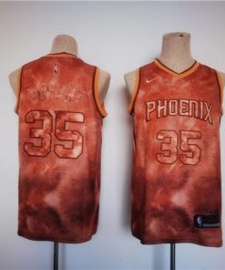 Men's Phoenix Suns #35 Kevin Durant Orange Stitched Basketball Jersey