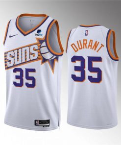 Men's Phoenix Suns #35 Kevin Durant White 2023 Association Edition Stitched Basketball Jersey