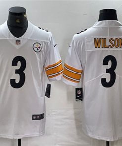 Men's Pittsburgh Steelers #3 Russell Wilson White Vapor Untouchable Limited Stitched Jersey