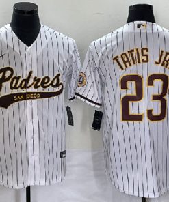 Men's San Diego Padres #23 Fernando Tatis Jr. White Cool Base Stitched Baseball Jersey