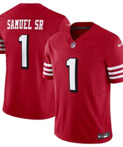 Men's San Francisco 49ers #1 Deebo Samuel New Red F.U.S.E. Vapor Untouchable Limited Football Stitched Jersey