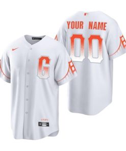 Men's San Francisco Giants ACTIVE PLAYER Custom White City Connect Cool Base Stitched Jersey