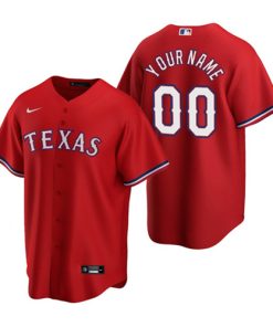 Men's Texas Rangers ACTIVE PLAYER Custom Red Cool Base Stitched Baseball Jersey