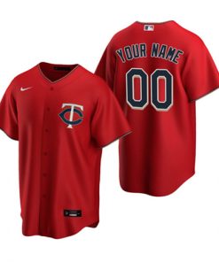 Minnesota Twins Active Player Custom Red Cool Base Stitched Baseball Jersey