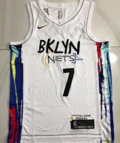 Nets 7 Kevin Durant White Men Jersey