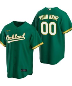 Oakland Athletics Active Player Custom Green Cool Base Stitched Baseball Jersey