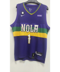 Pelicans 1 Zion Williamson Purple Men Jersey