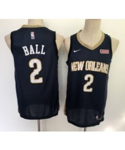 Pelicans 2 Lonzo Ball Navy Men Jersey